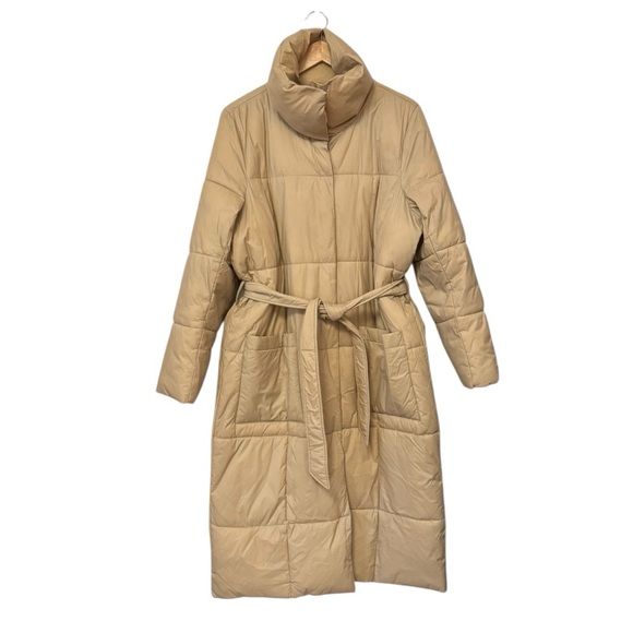 ELLEN TRACY | NWT Vegan Down Pillow Puffer Coat in Classic Camel, Size Medium - Picture 5 of 12